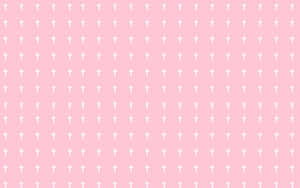 Aesthetic Baby Pink And White Cross Wallpaper
