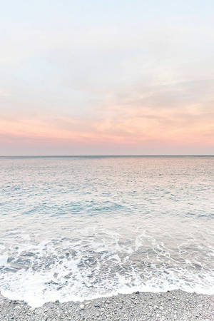 Aesthetic Beach Soft Waves Wallpaper
