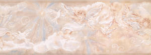 Aesthetic Beige Cupids And Doves Wallpaper