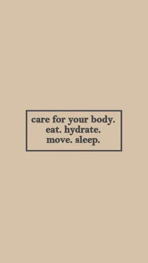Aesthetic Beige Self-care Quote Wallpaper