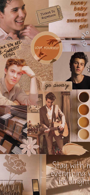 Aesthetic Beige Shawn Mendes Wallpaper