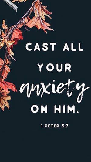 Aesthetic Bible Verse Peter 5:7 Wallpaper