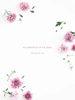 Aesthetic Bible Verse Psalms 68:19 Wallpaper