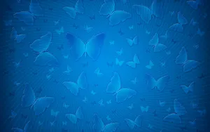 Aesthetic Blue Butterflies Wallpaper