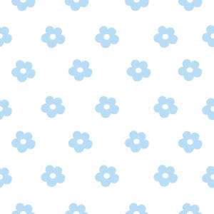 Aesthetic Blue Flower Minimalist Wallpaper