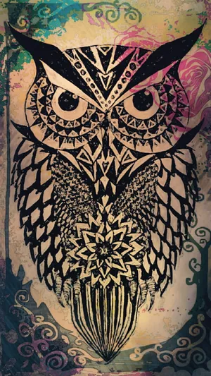 Aesthetic Boho Owl Wallpaper