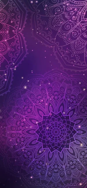 Aesthetic Boho Purple Mandala Wallpaper