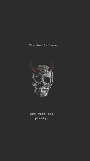 Aesthetic Boy Devil Skull Wallpaper