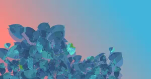 Aesthetic Brilliance Of Blue Leaves Wallpaper