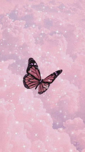 Aesthetic Brown Butterfly Tumblr Iphone Wallpaper
