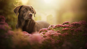 Aesthetic Brown Labrador Wallpaper