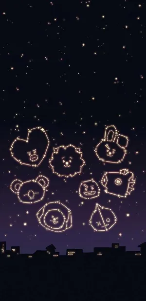 Aesthetic Bts Bt21 Constellation Wallpaper