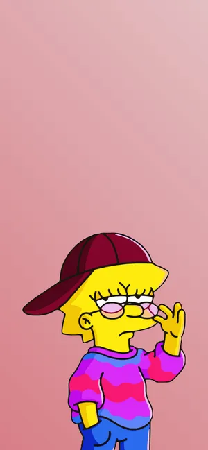 Aesthetic Cartoon Cool Lisa Simpson Wallpaper
