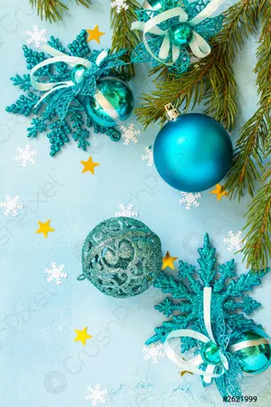 Aesthetic Christmas Iphone With Green Balls Wallpaper