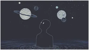 Aesthetic Chromebook Shadow Planets Wallpaper