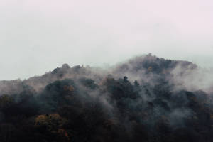 Aesthetic Clouds On Mountain Wallpaper