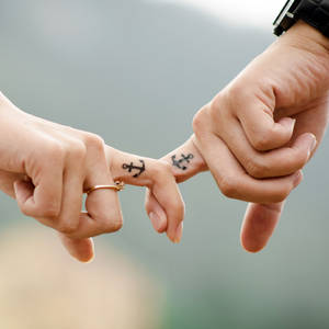 Aesthetic Couple Anchor Tattoos Wallpaper