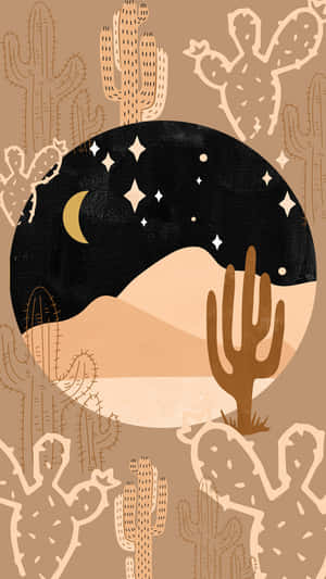 Aesthetic Desert Night Cute Things Wallpaper