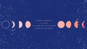 Aesthetic Desktop Moon Quote Wallpaper