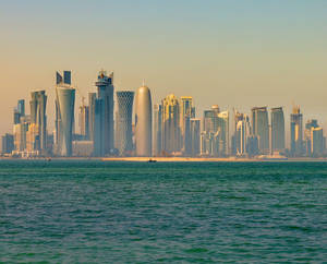 Aesthetic Doha Cityscape Wallpaper