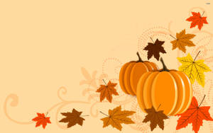 Aesthetic Fall Pumpkins Art Wallpaper