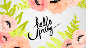 Aesthetic Flower Spring Illustration Computer Wallpaper