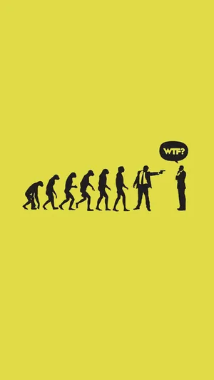 Aesthetic Funny Phone Evolution Of Man Wallpaper