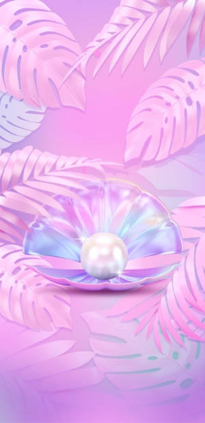 Aesthetic Girly Technicolor Pearl Wallpaper