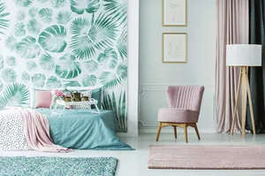 Aesthetic Home Bedroom With Pastel Theme Wallpaper