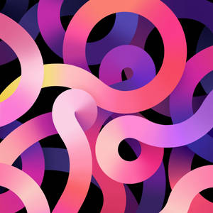 Aesthetic Ipad Pinkish Purple Curves Wallpaper