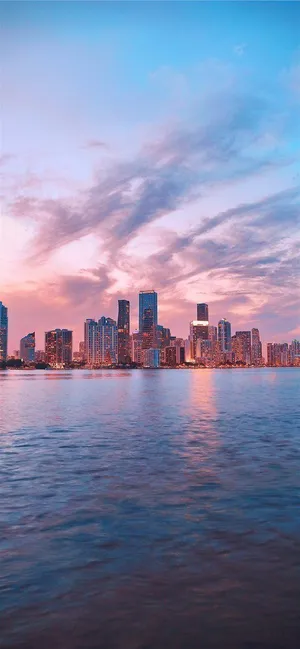 Aesthetic Iphone X Miami Building Wallpaper