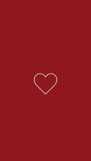 Aesthetic Iphone X Red Heart Icon Wallpaper