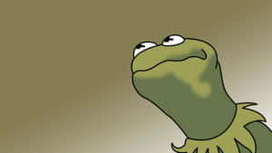 Aesthetic Kermit Looking Up Wallpaper