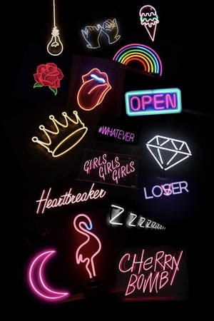 Aesthetic Led Light Wallpaper