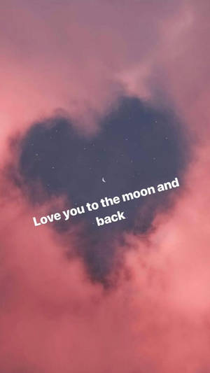 Aesthetic Love To The Moon Wallpaper