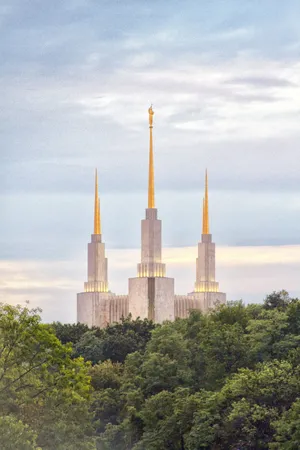 Aesthetic Mormon Temple In Washington Wallpaper