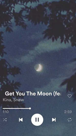 Aesthetic Music Of Get You The Moon Wallpaper