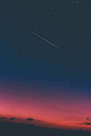 Aesthetic Orange Night Sky Wallpaper