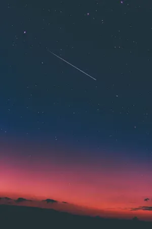 Aesthetic Orange Night Sky Wallpaper