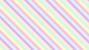 Aesthetic Pastel Striped Design Wallpaper