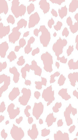 Aesthetic Pink Cow Print Pattern Wallpaper