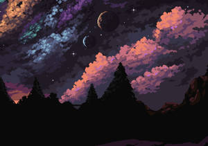 Aesthetic Pixel Art In High-definition Wallpaper