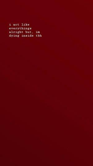 Aesthetic Quote Red Iphone Wallpaper