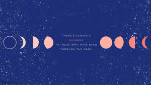 Aesthetic Quotes Phases Of The Moon Wallpaper