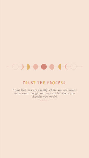 Aesthetic Quotes Trust The Process Wallpaper