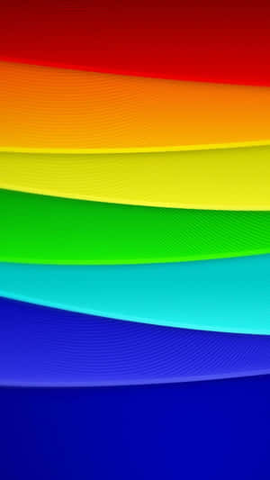 Aesthetic Rainbow Mobile With Triangular Stripes Wallpaper