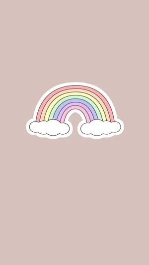 Aesthetic Rainbow Pastel Vector Art Wallpaper