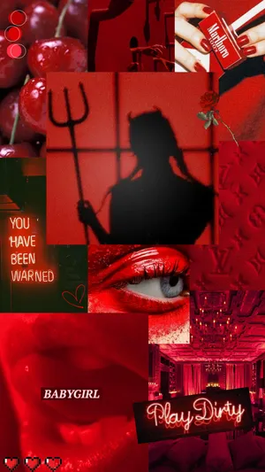 Aesthetic Red Baddie Wallpaper