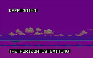 Aesthetic Retro 8bit Landscape Wallpaper