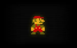 Aesthetic Retro Pixel Super Mario Wallpaper